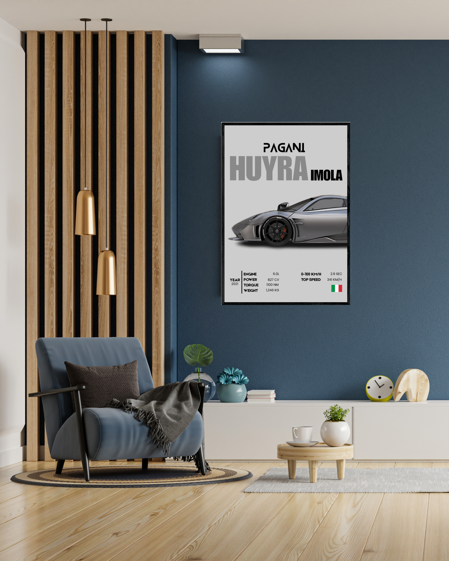 Pagani Huayra Imola | With Specs | Cars Wall Art
