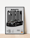 Bugatti Chiron | With Specs | Cars Wall Art