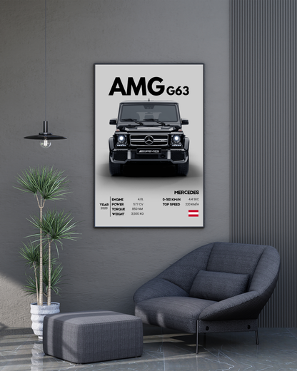 Mercedes AMG G63 | With Specs | Cars Wall Art
