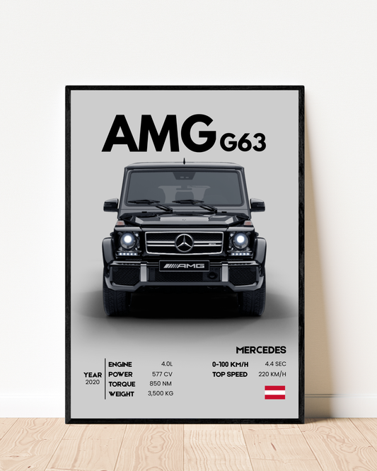Mercedes AMG G63 | With Specs | Cars Wall Art
