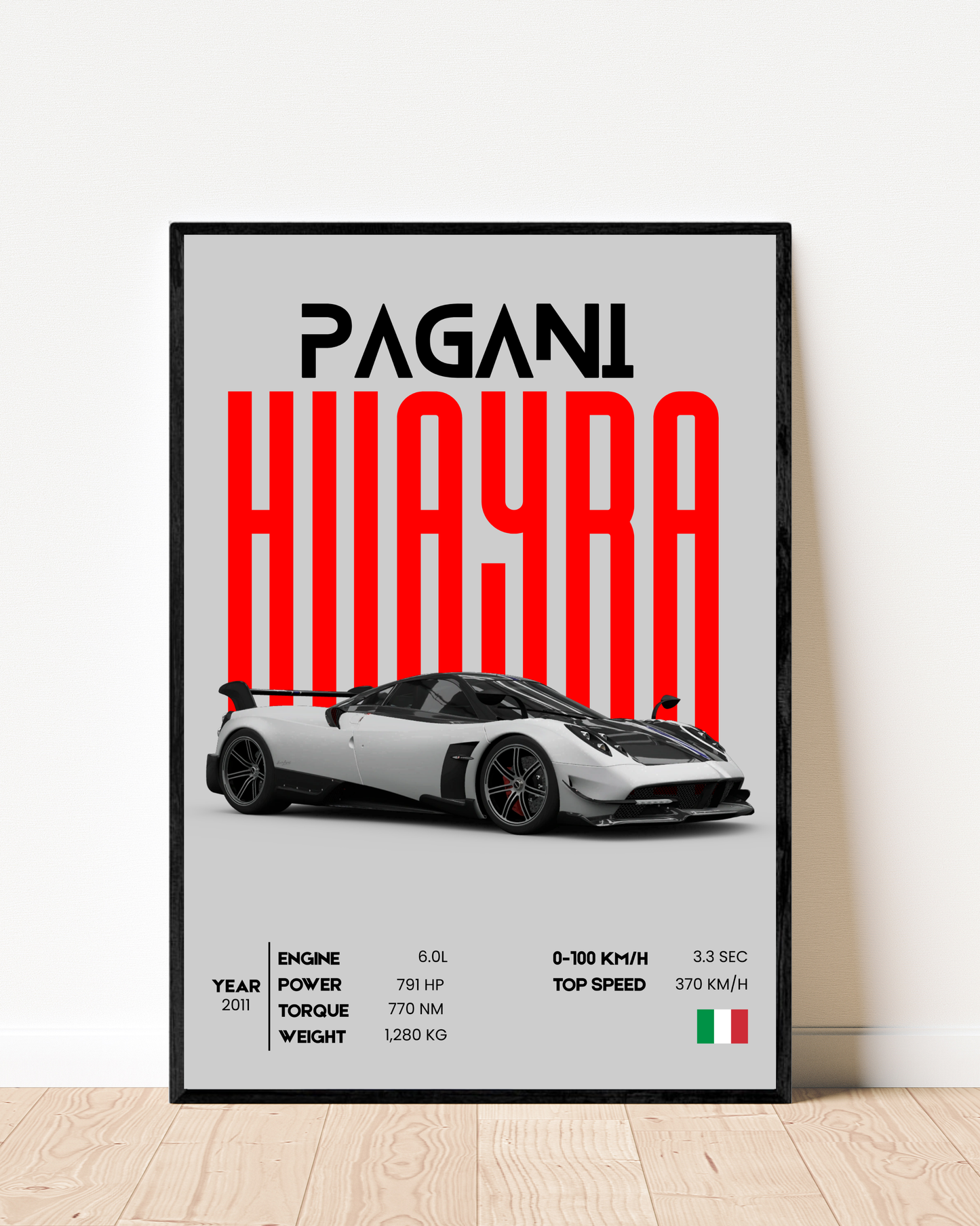 Pagani Huayra | With Specs | Cars Wall Art