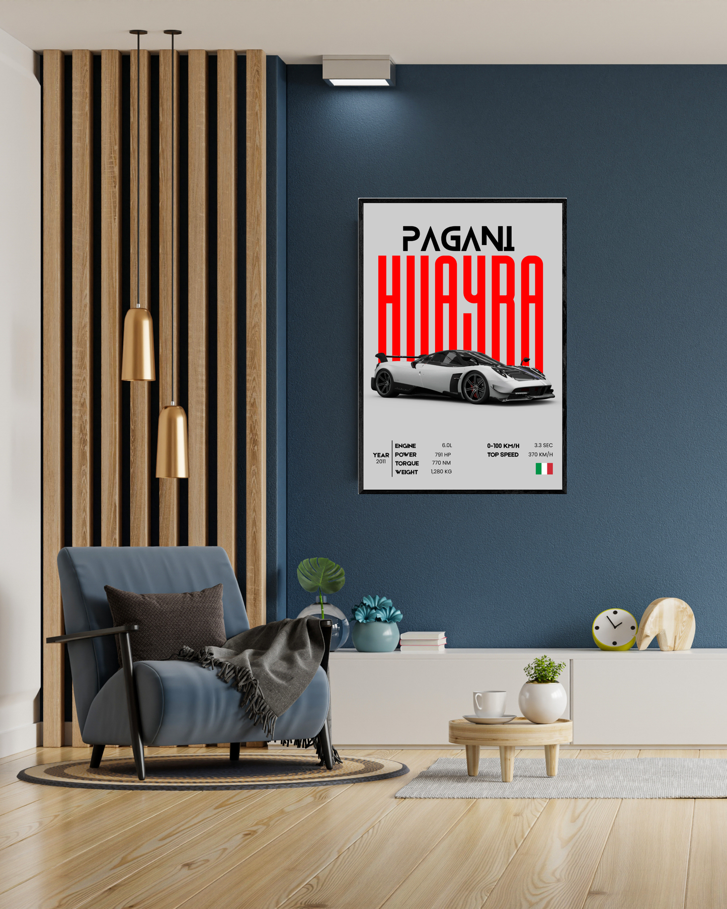 Pagani Huayra | With Specs | Cars Wall Art