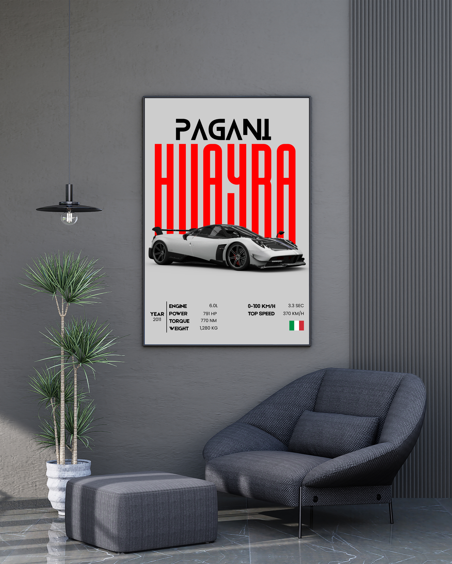 Pagani Huayra | With Specs | Cars Wall Art