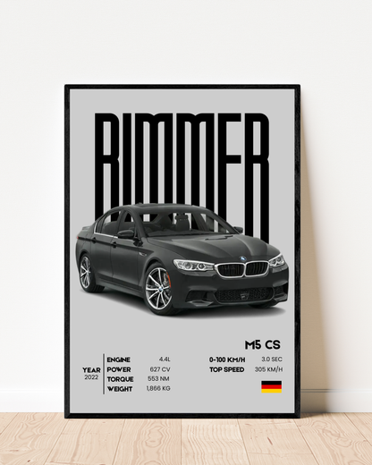 BMW M5 CS | With Specs | Cars Wall Art