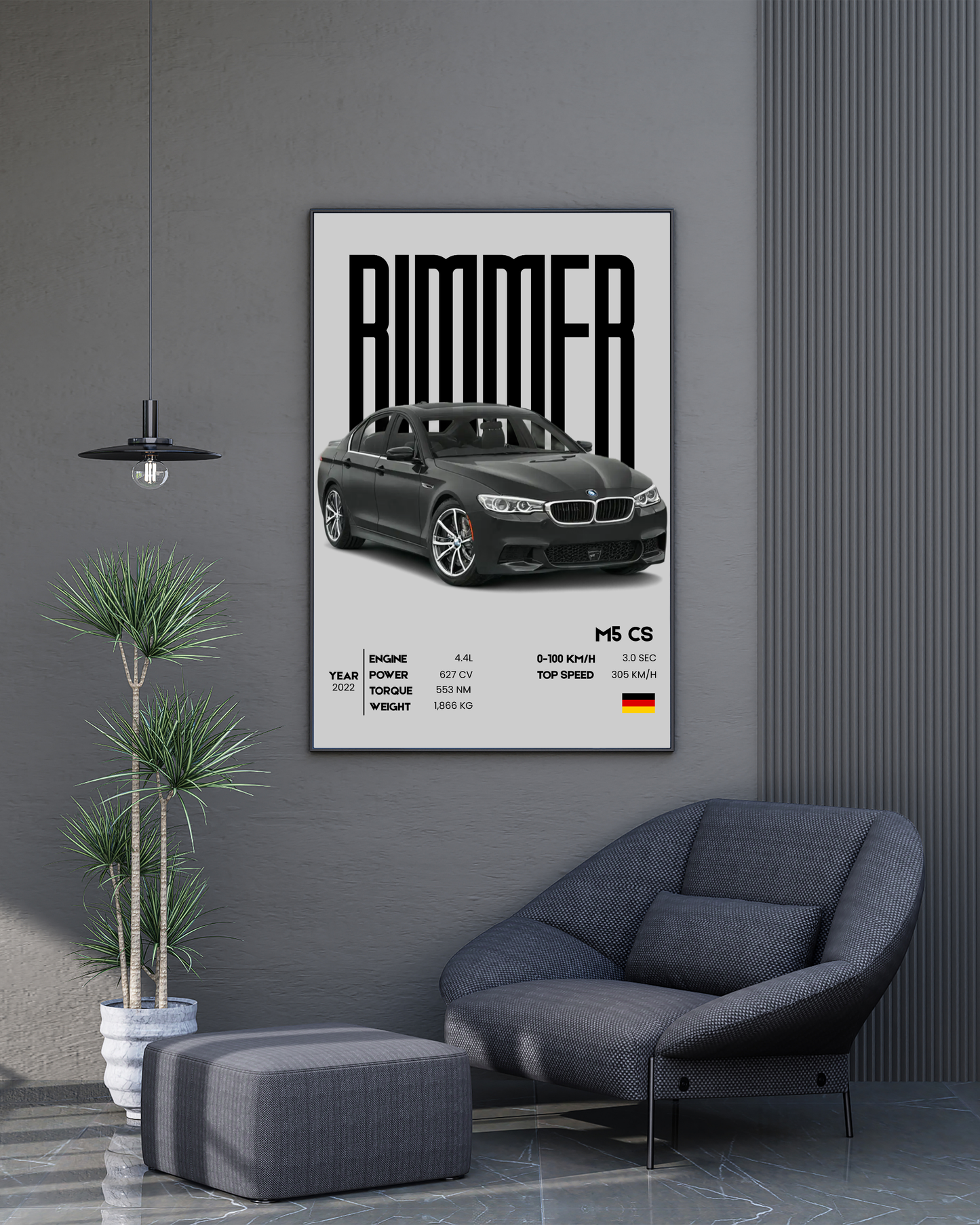 BMW M5 CS | With Specs | Cars Wall Art