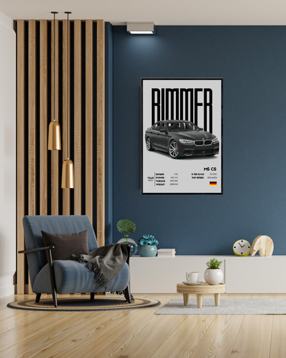 BMW M5 CS | With Specs | Cars Wall Art