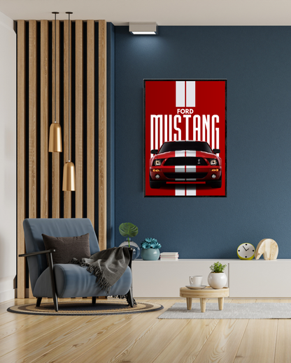 Red Shelby Mustang | Cars Wall Art