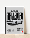 Dodge Challenger SRT Hellcat | With Specs | Cars Wall Art