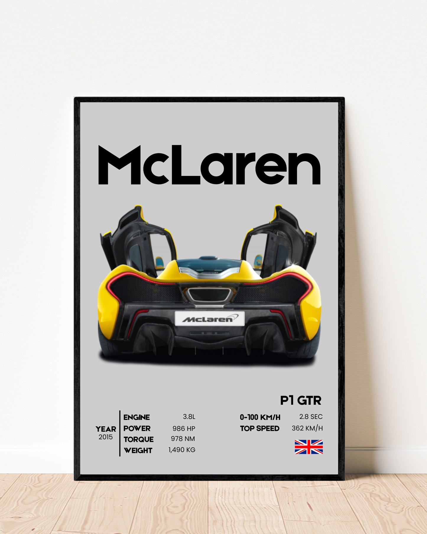 McLaren P1 GTR | With Specs | Cars Wall Art