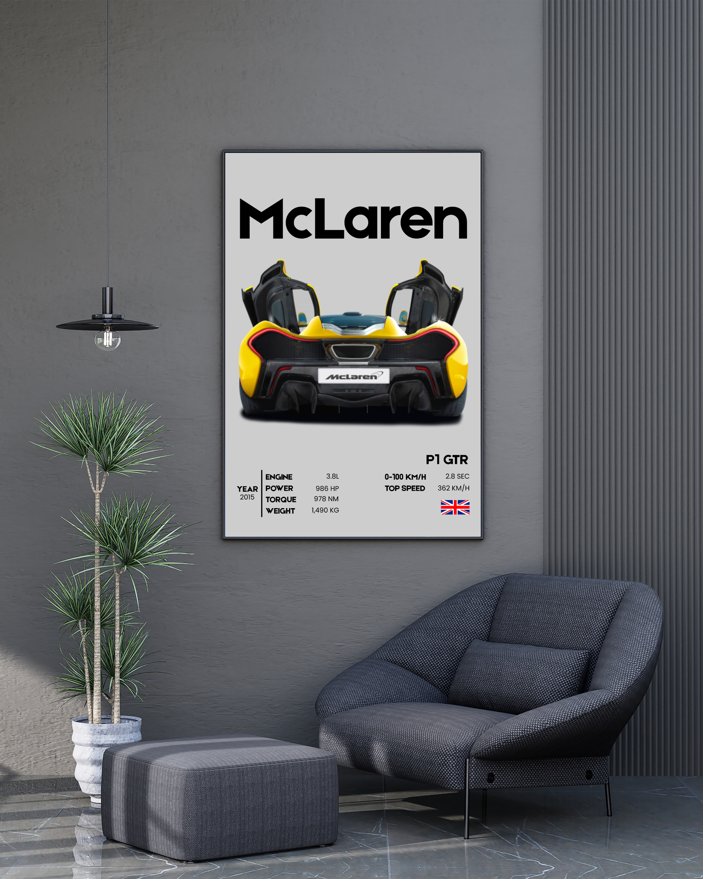 McLaren P1 GTR | With Specs | Cars Wall Art