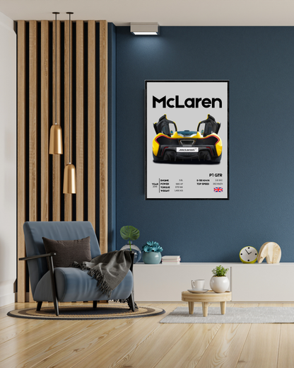 McLaren P1 GTR | With Specs | Cars Wall Art