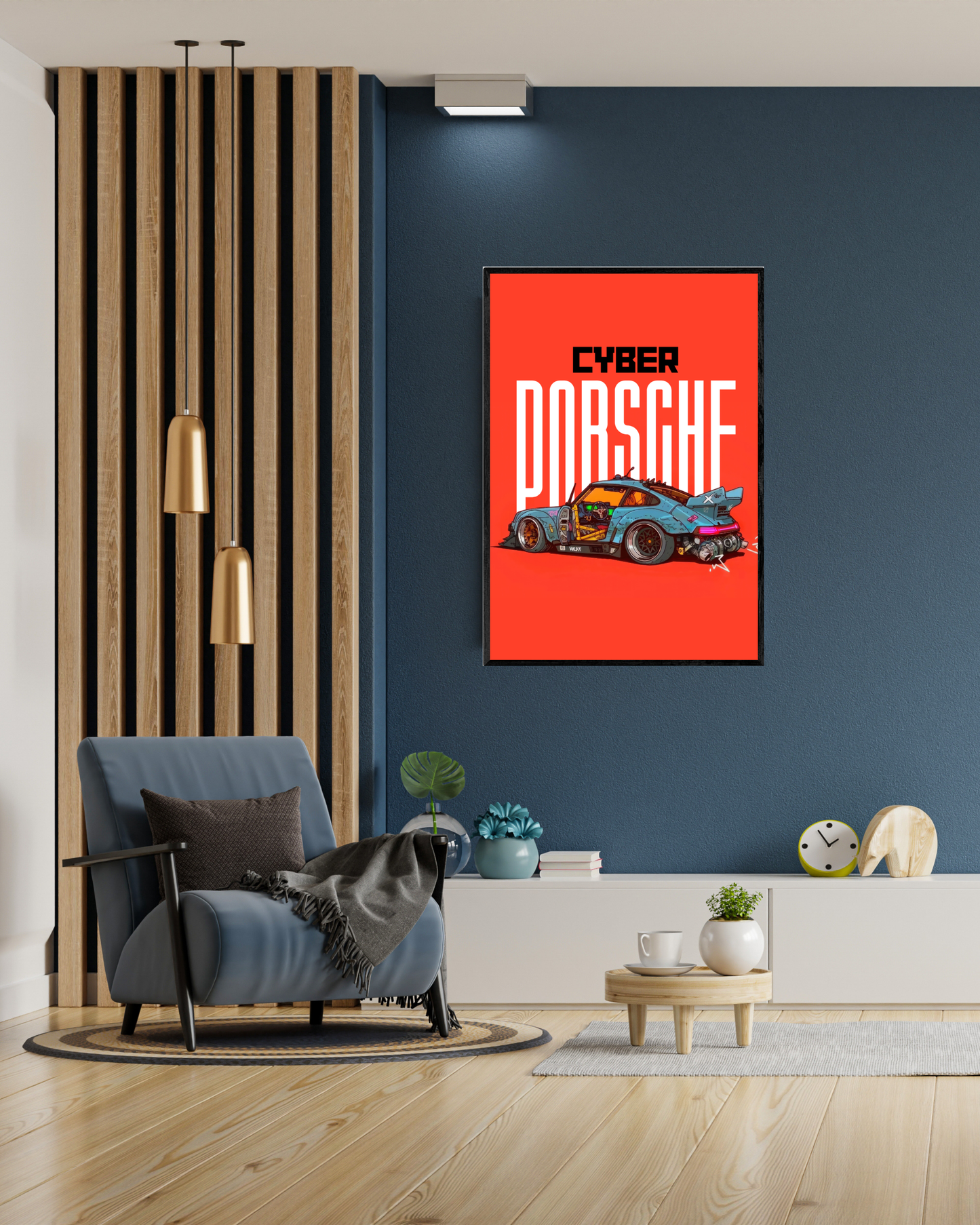 Cyber Porsche 911 GT3 RS | Cars Wall Art
