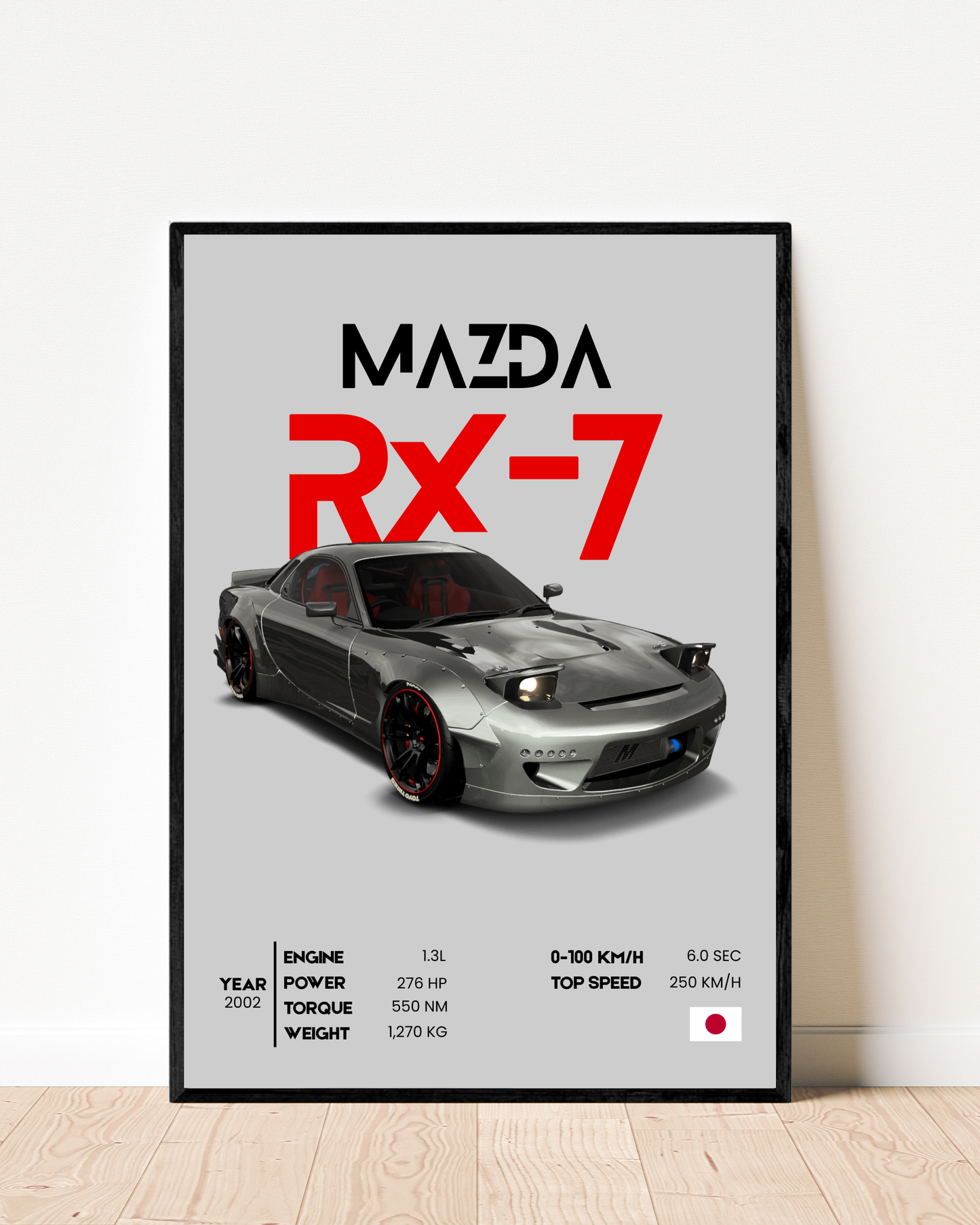 Mazda RX7 | With Specs | Cars Wall Art
