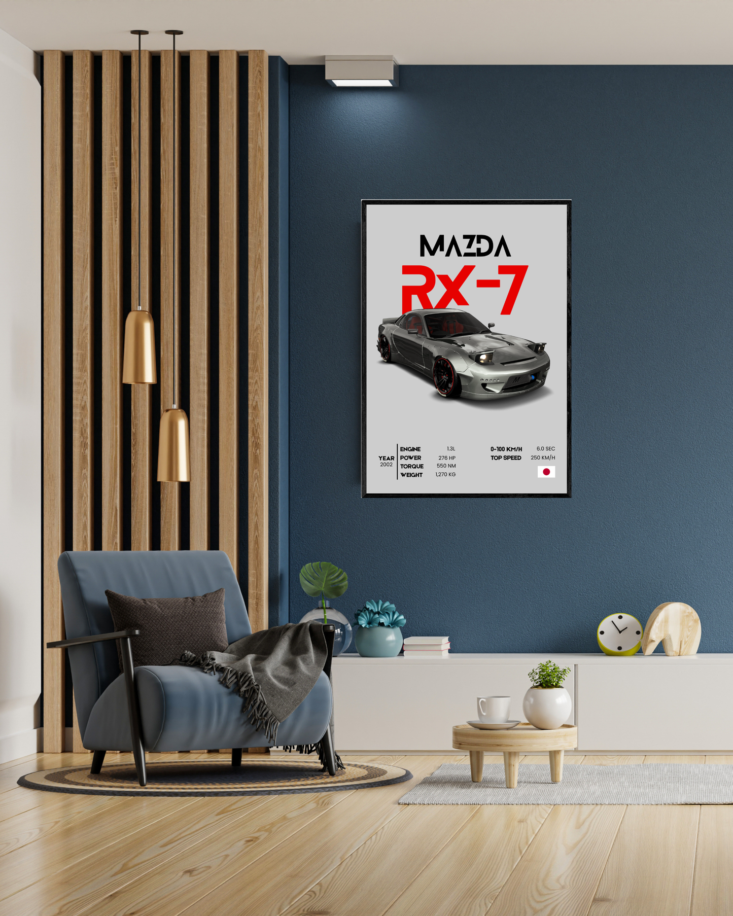 Mazda RX7 | With Specs | Cars Wall Art