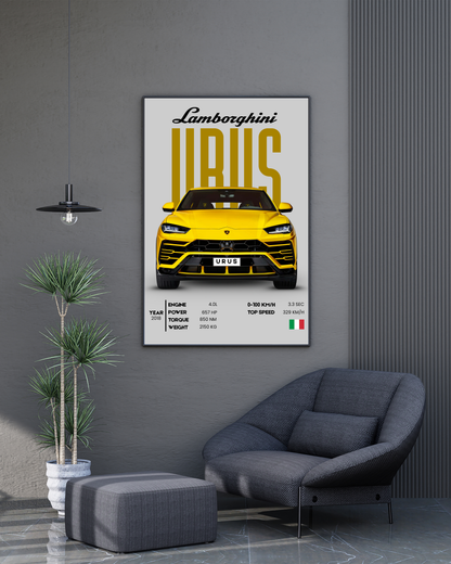 Lamborghini Urus | With Specs | Cars Wall Art