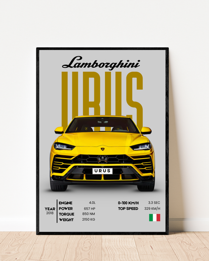 Lamborghini Urus | With Specs | Cars Wall Art