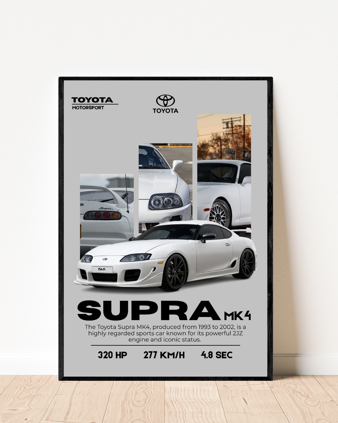 Toyota Supra MK4 | With Specs | Cars Wall Art