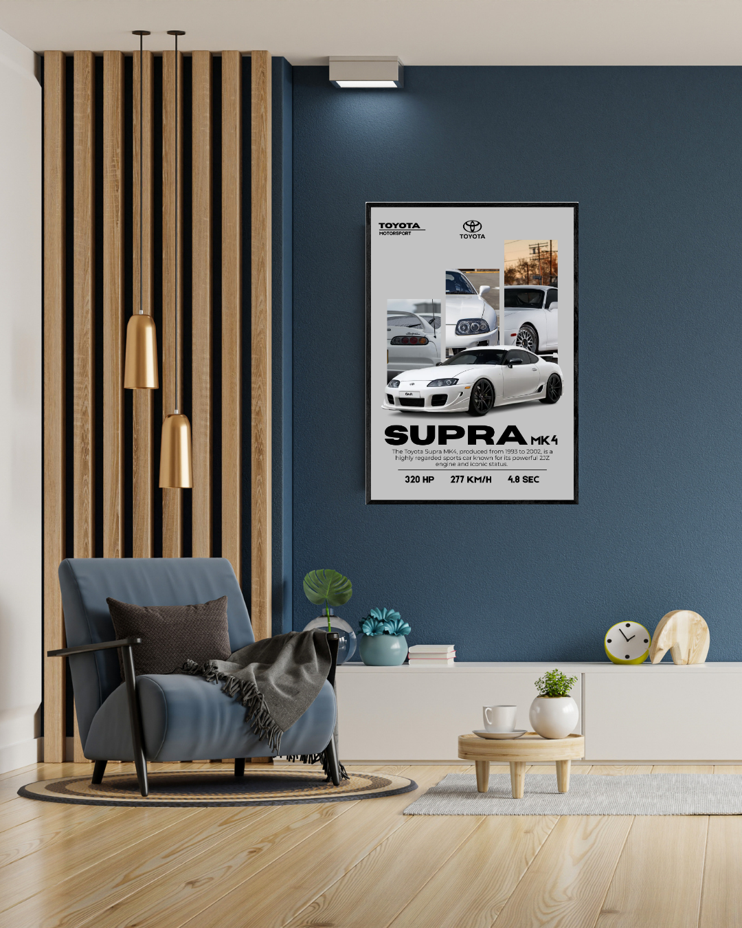 Toyota Supra MK4 | With Specs | Cars Wall Art