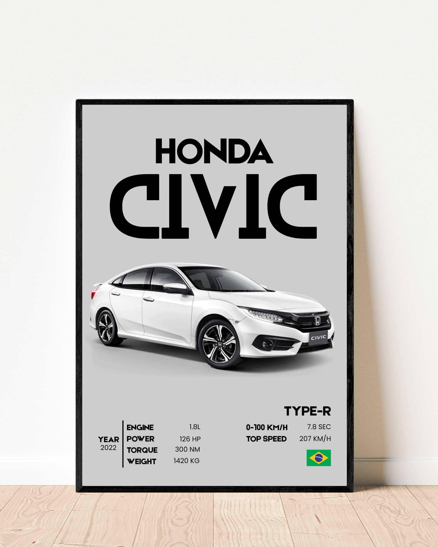 Civic Type-R | With Specs | Cars Wall Art