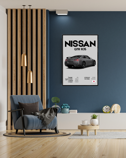 Nissan GTR R35 | With Specs | Cars Wall Art