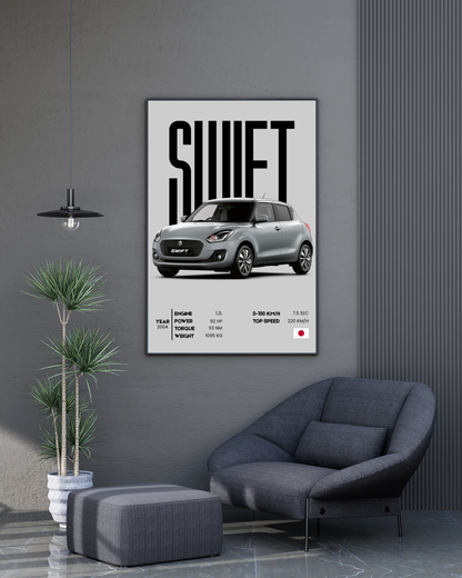 Swift 2022 | With Specs | Cars Wall Art
