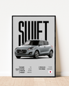 Swift 2022 | With Specs | Cars Wall Art