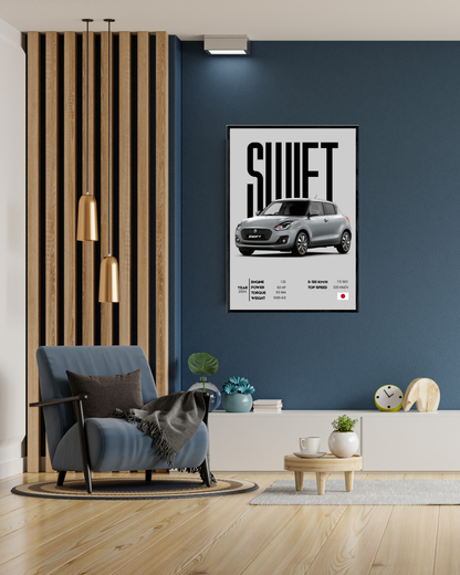 Swift 2022 | With Specs | Cars Wall Art